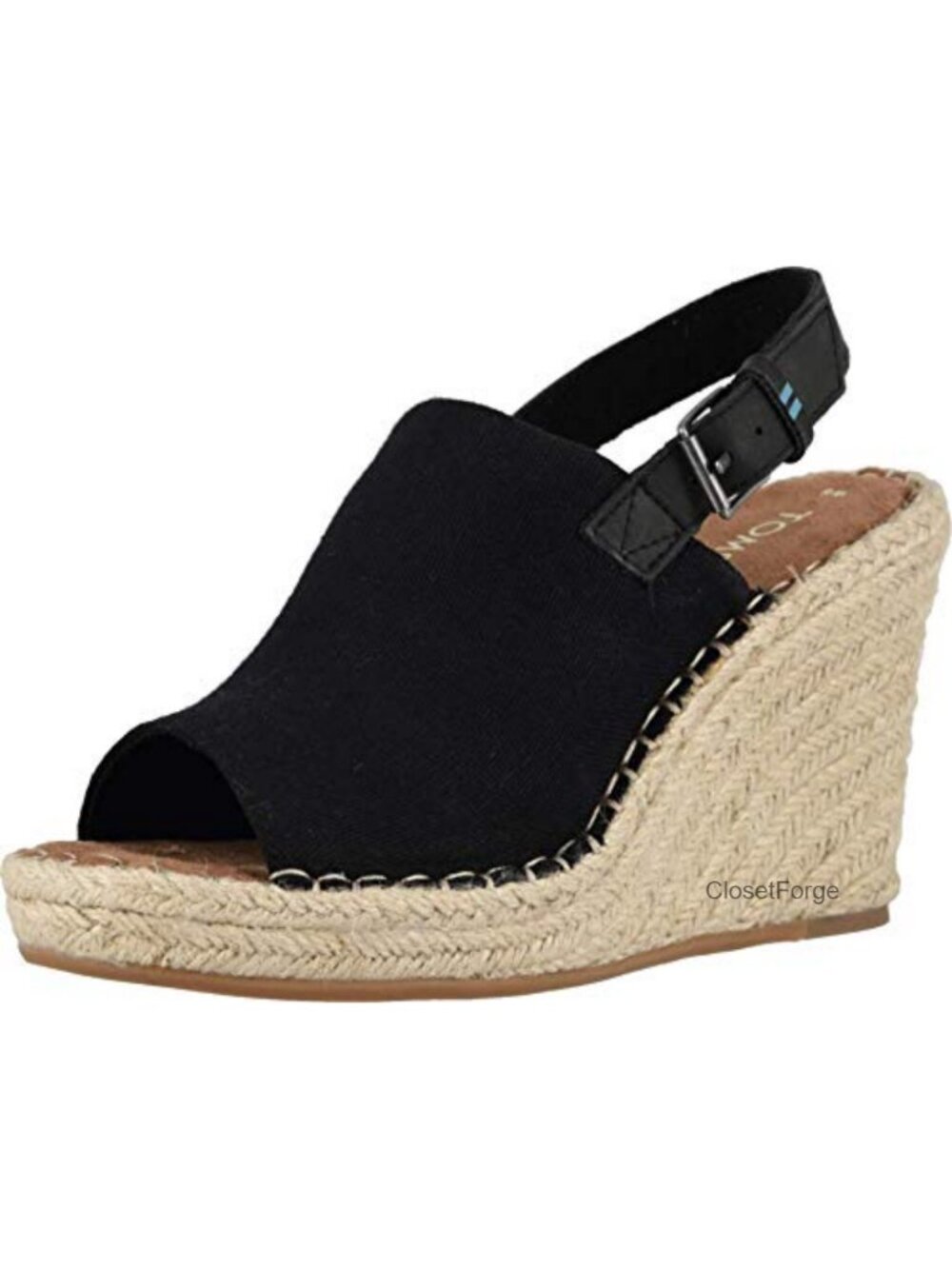Women's Herringbone Wedge Pump with Adjustable Strap